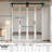 Top Mount Mirror Bi-Fold Sliding Double Barn Doors With Hardware Kit-93762564