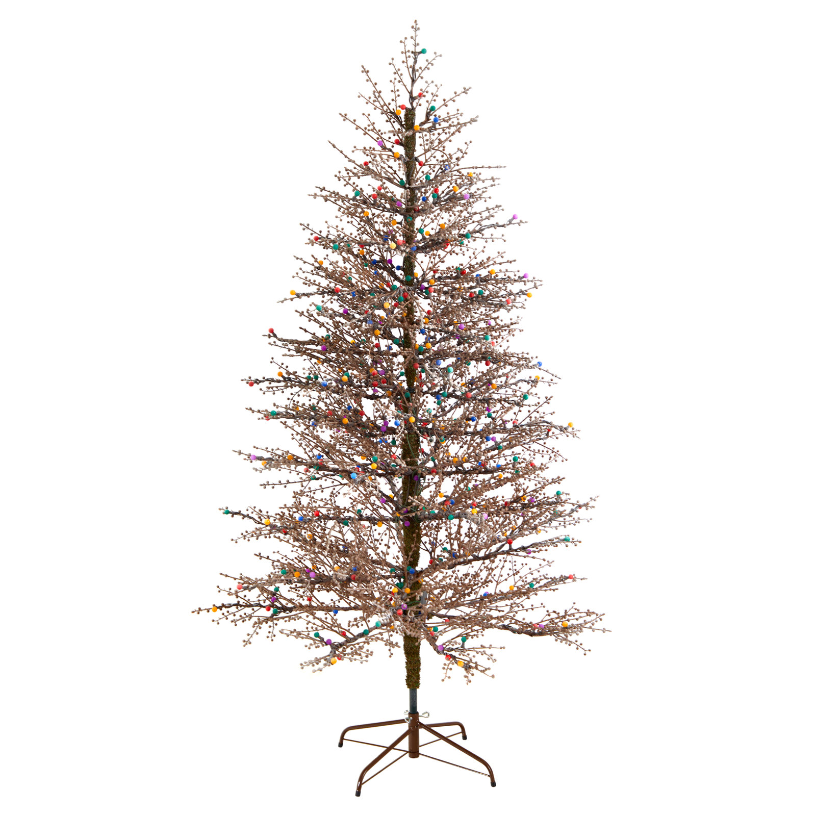 Lighted Artificial Christmas Tree, 7' H