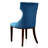 Reine Traditional Velvet Upholstered Beech Wood Side Chair in Cobalt Blue-115235577