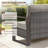 Palomares 6-Piece Outdoor Wicker Patio Square Fire Pit Conversation Set With 4 Armchairs For Patio, Garden & Yard-238854607-238854603-238854602