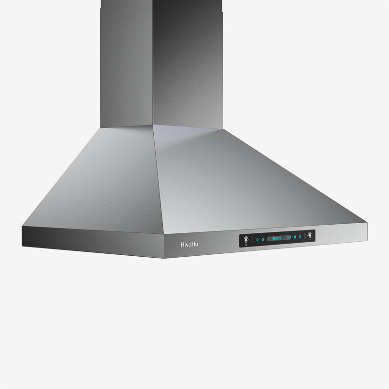 Hotte murale à conduit 30 po avec filtre à mailles et lumière HisoHu de 780 pi³ / min incluse