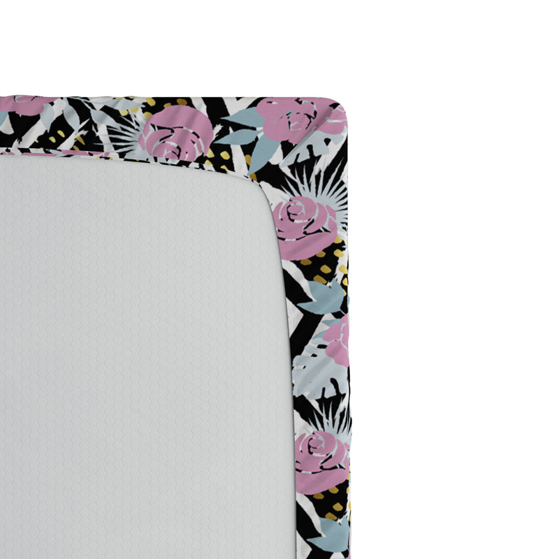 Microfiber Floral Fitted Sheet, Twin XL Fitted Sheet