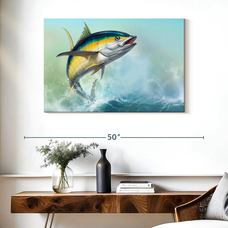 Brampt Tuna And Waves, 26" H x 39" W