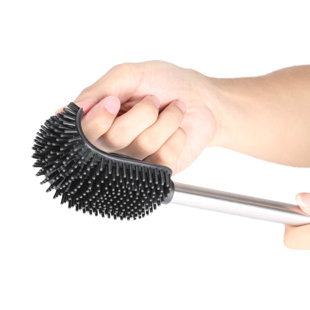 Calitek Flexi Head Toilet Brush With Holder – Black
