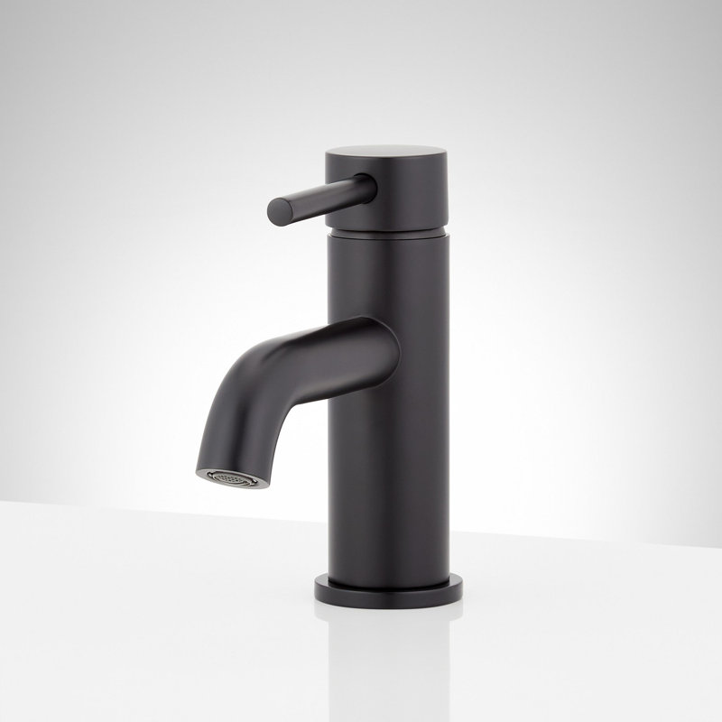 Lexia 1.2 GPM Single Hole Bathroom Faucet, Matte Black