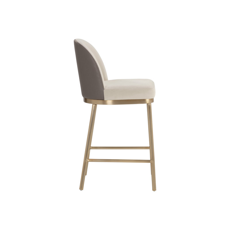 Hamlett Upholstered Stool with Metal Frame, Counter Stool (26" Seat Height)
