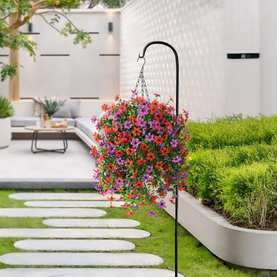 Artificial Faux Hanging Flowers Plants Basket