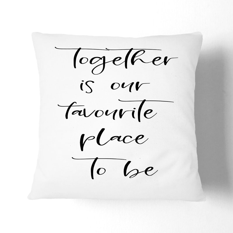 Together Is Our Favourite Place Scatter Cushion, 55cm H x 55cm W x 20cm D