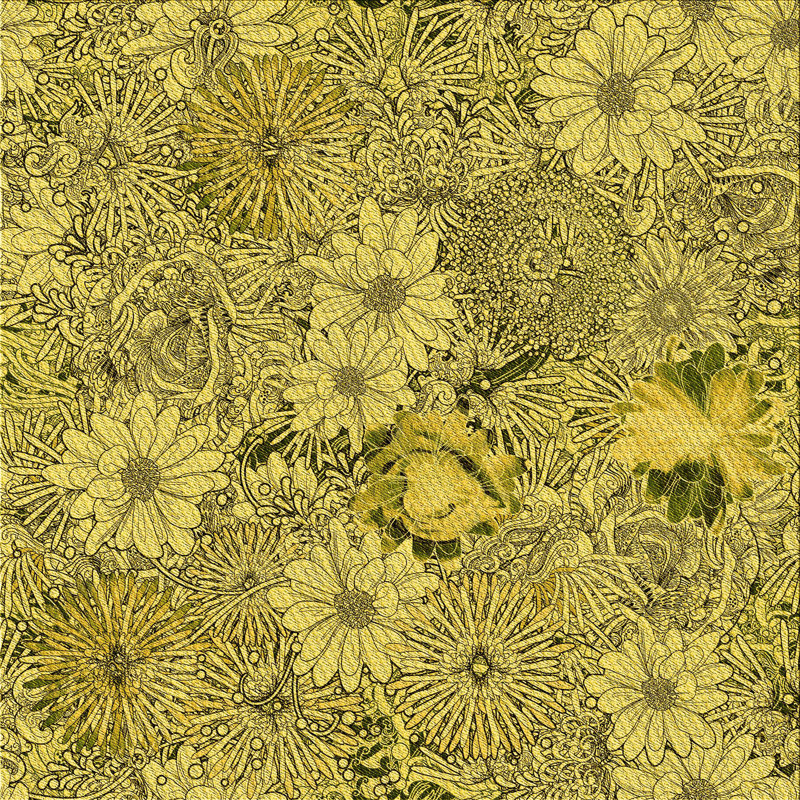 Floral Indoor Rug, Square 7'