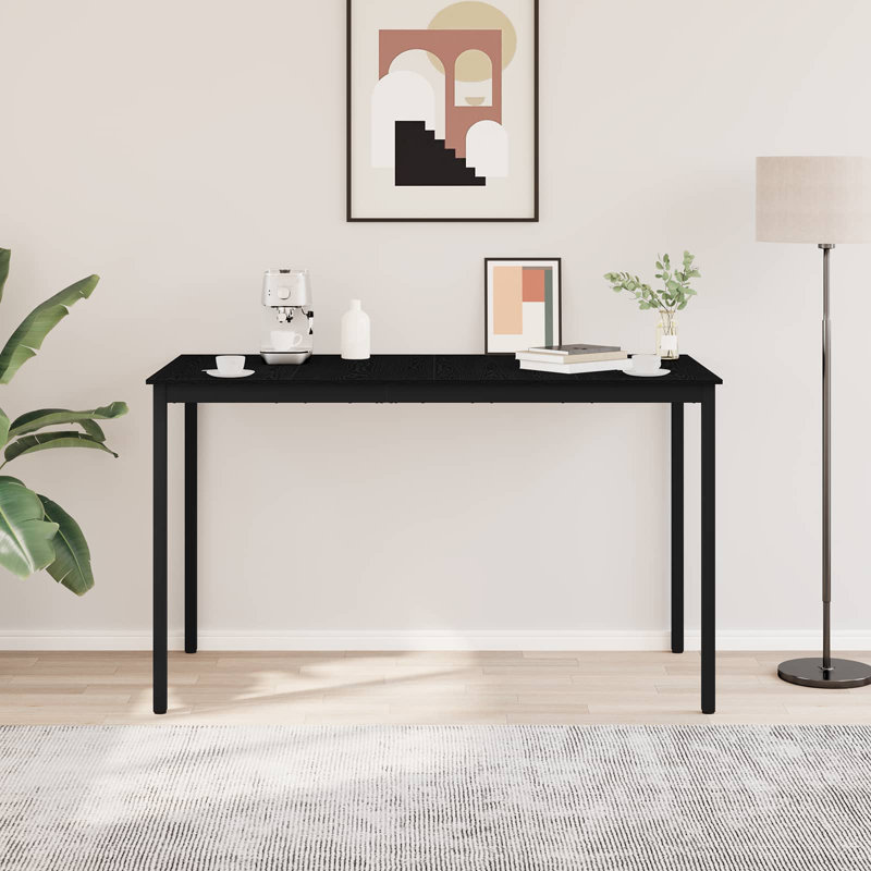 Standing Bar Table Engineered Wood, Black, 105cmH x 180cmL x 90cmW