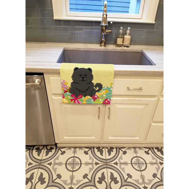 Chiffons rectangulaire chow chow de pâques œufs