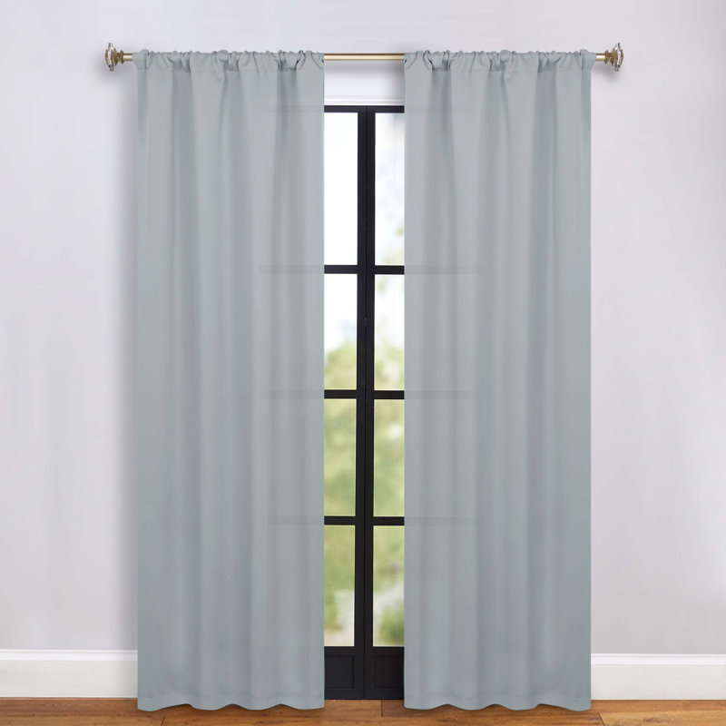 Paire de rideaux obscurcissant avec passe-tringle Moriah Millendon, L 36 po x L 84 po, Stone Blue