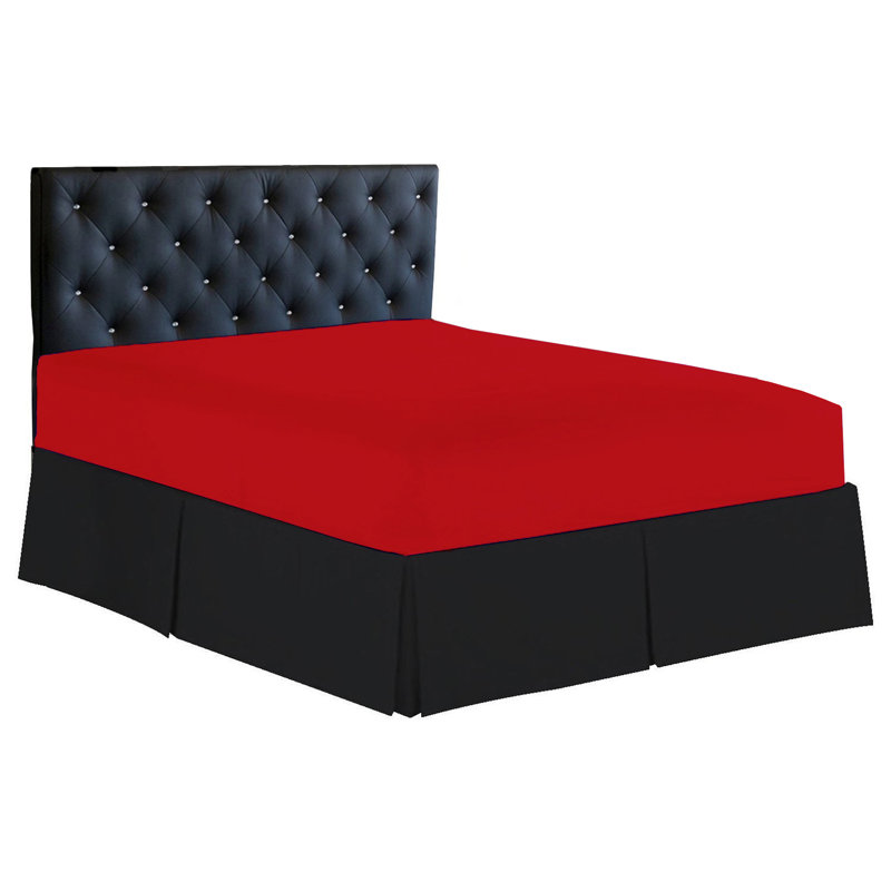 Drap-housse en microfibre 1500 fils, Très grand californien, Rouge