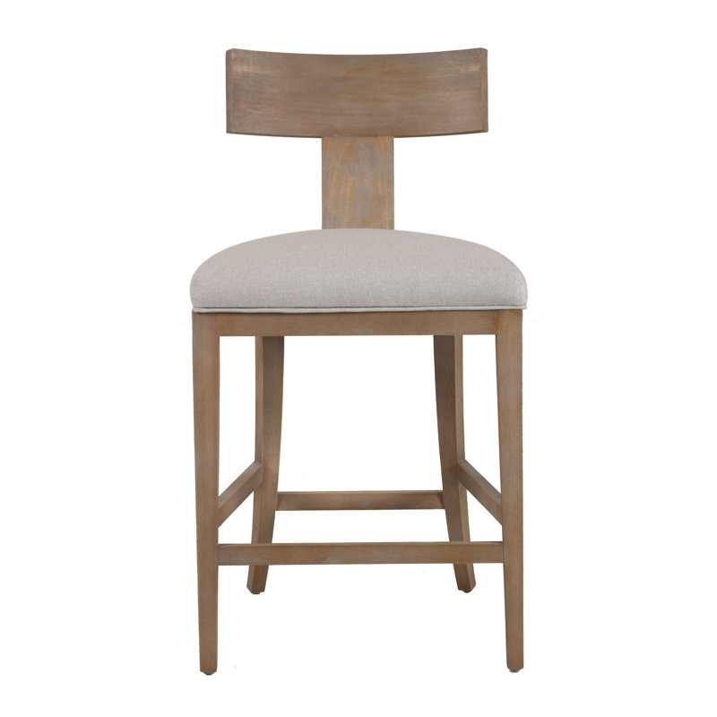 Chaise de comptoir Ysta, Brun / Beige