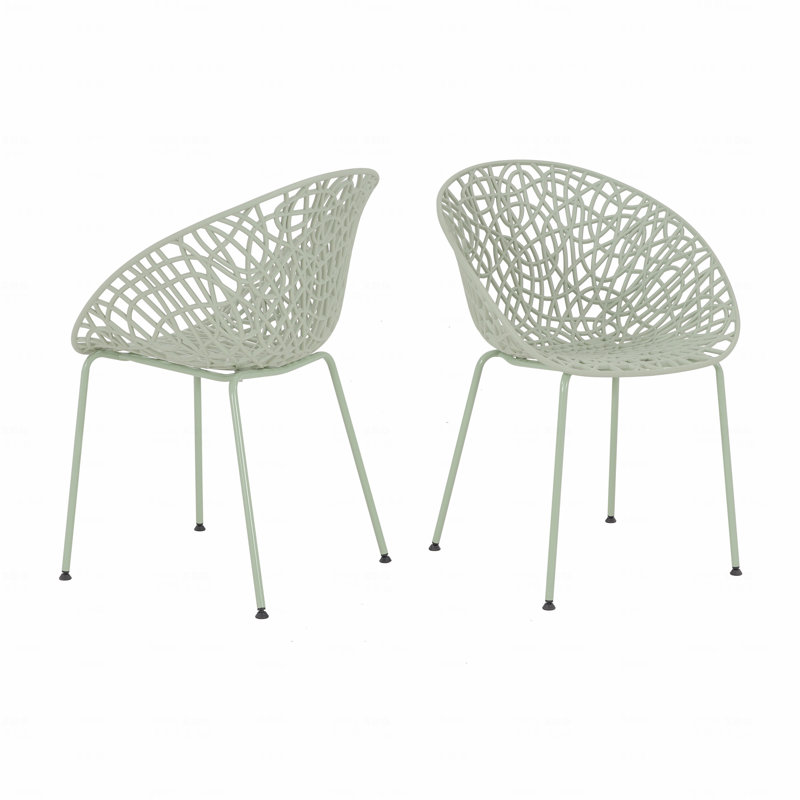 Ensemble de 2 chaises de patio d'extérieur, Vert