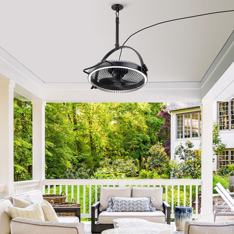  Ventilateur de plafond moderne enfichable à DEL 2 "à fixation rapide 3CCT avec télécommande, moteur à courant continu réversible à 6 vitesses, à intensité variable