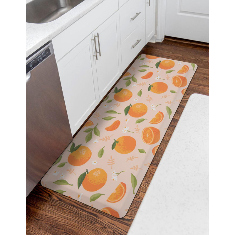 Modern Water Resistant Anti-Fatigue Non-Skid Kitchen Mat, Rectangle 2' x 3'