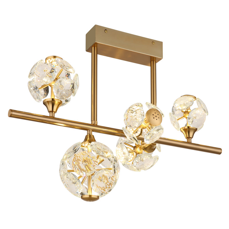 Crystal LED Flush Mount, Gold