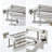 Stainless Steel Towel Rack with Double Bars and Shelf - Wall Mount Bathroom Towel Holder - Polished Chrome Finish - Durable and Rust-Resistant SUS 304 Construction