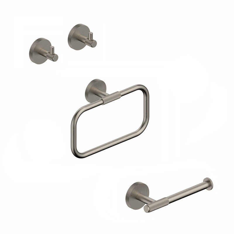 Klass WSBC 256890C Bathroom Hardware Set, Brushed Nickel