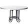 Curled Round Metal Base Dining Table