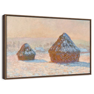 Wheatstacks Snow Effect Morning 1891