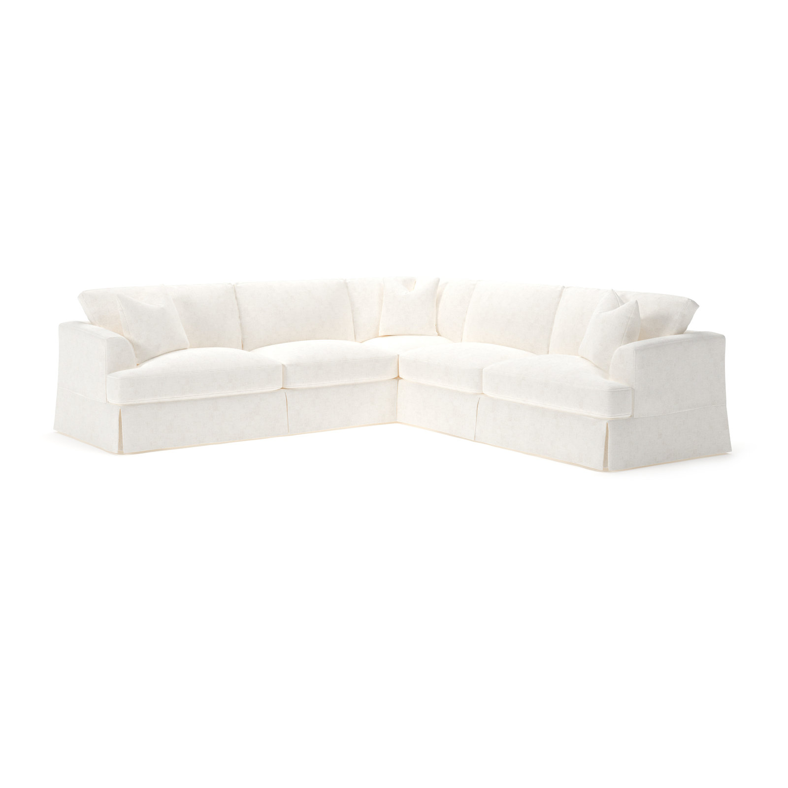 Lucia L-Sectional, Bevin Natural Linen Blend