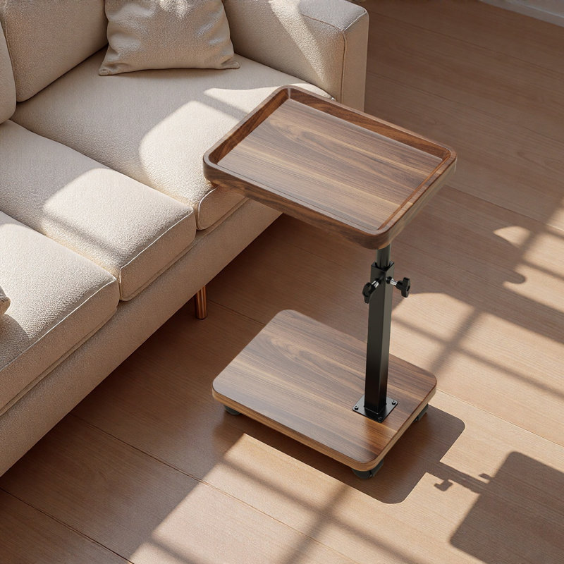 Adjustable Height 360°swivel C Table End Table