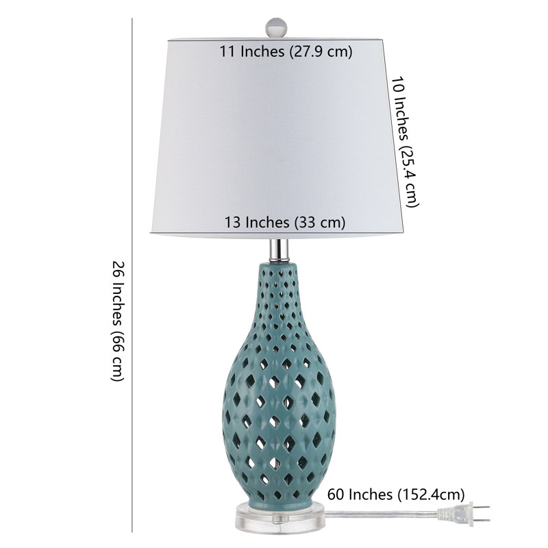 Lampe de table 25 po Adene, bleu