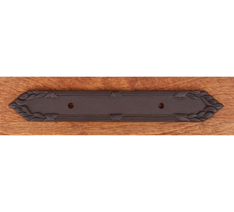 Ornate Edge 3 "Center to Center Pull Backplate BP Series, Bronze huilé