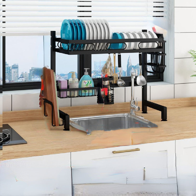 TOOLKISS Steel Over The Sink Dish Rack & Reviews