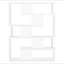 White and Chrome 5-Tier Geometric Bookcase