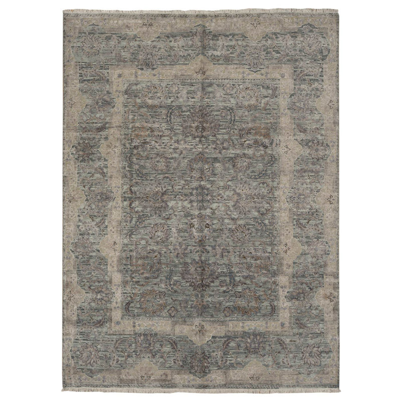 Tapis rectangulaire unique de 8 pi 10 po x 11 pi 10 po Castellini