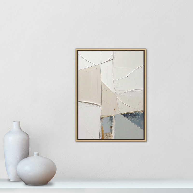 «Plastering II» par Alonza Saunders, Toile avec cadre, Natural Floater, L 19,5 po x H 25,5 po