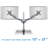 Mount-It Expandable 2 Monitor Computer Desk Mount Spring Arm Quick Release Fits 13" to 27" Screens