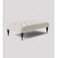 Alyana Rectangle Ottoman Bench with Wooden Legs- Naples Chesterfield Upholstered Footstool-109666017-110583335