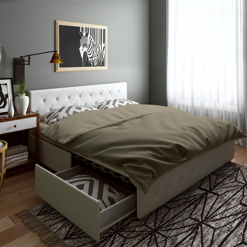 Upholstered Storage Bed, Kingsize (5'), Black