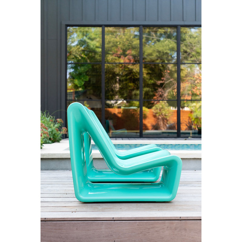 Loop Outdoor Lounge Chair, Seafoam Green