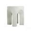 Table d'appoint / table de bout d'extérieur ronde MGO, table d'appoint de salon, blanc antique