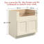 Armoire encastrée Shaker de l 33 po x 24 po x H 34,5 po en bois antique prêt à assembler Homeibro Cozy Design-125877362-125877363