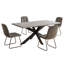 Ensemble de salle à manger Derose, table de salle à manger extensible avec chaises-122056382-122056380