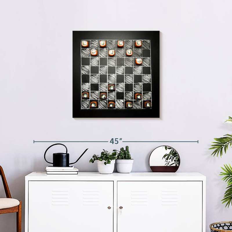 Senne Chalkboard Chess With Sushi