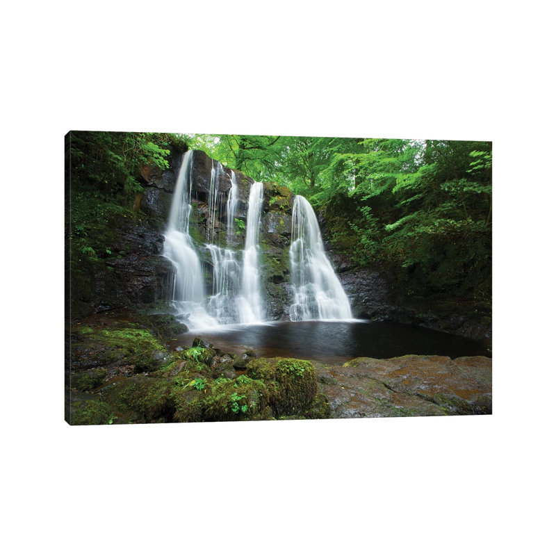 Ess-Na-Crub Waterfall, Glenariff Forest Park, County Antrim, Northern Ireland by Gareth McCormack - Wrapped Canvas Print