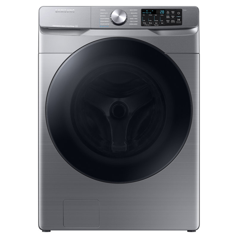 Samsung 4.5 cu. ft. Large Capacity Smart Front Load Washer with Super Speed Wash, Platinum