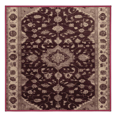 Tapis brun lavable à la machine