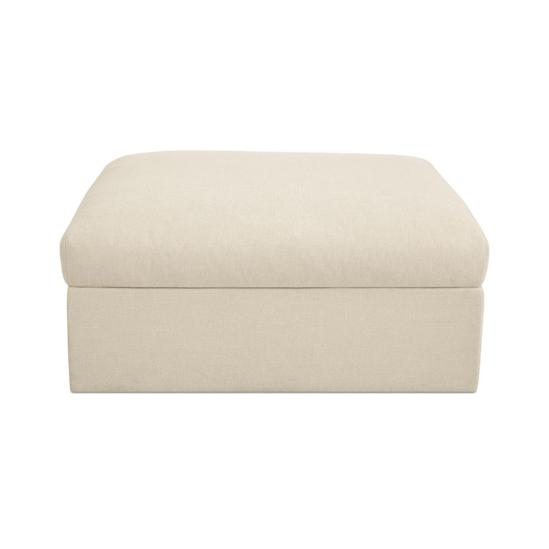 Pouf de rangement Daliah beige pâle, Beige