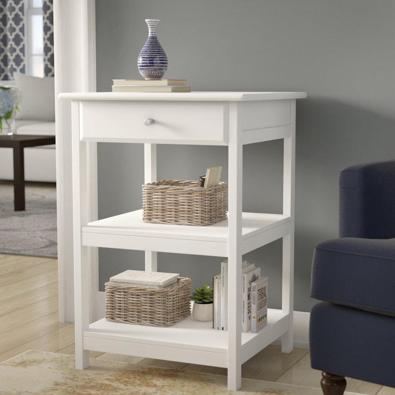Cailen Etagere Storage Bookcase, White