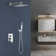 1-Spray Patterns 11.8 In. Wall Mount Dual Fixed And Handheld Shower Head With 1.8 GPM