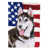 Husky de Sibérie drapeau É.-U. sélectionné