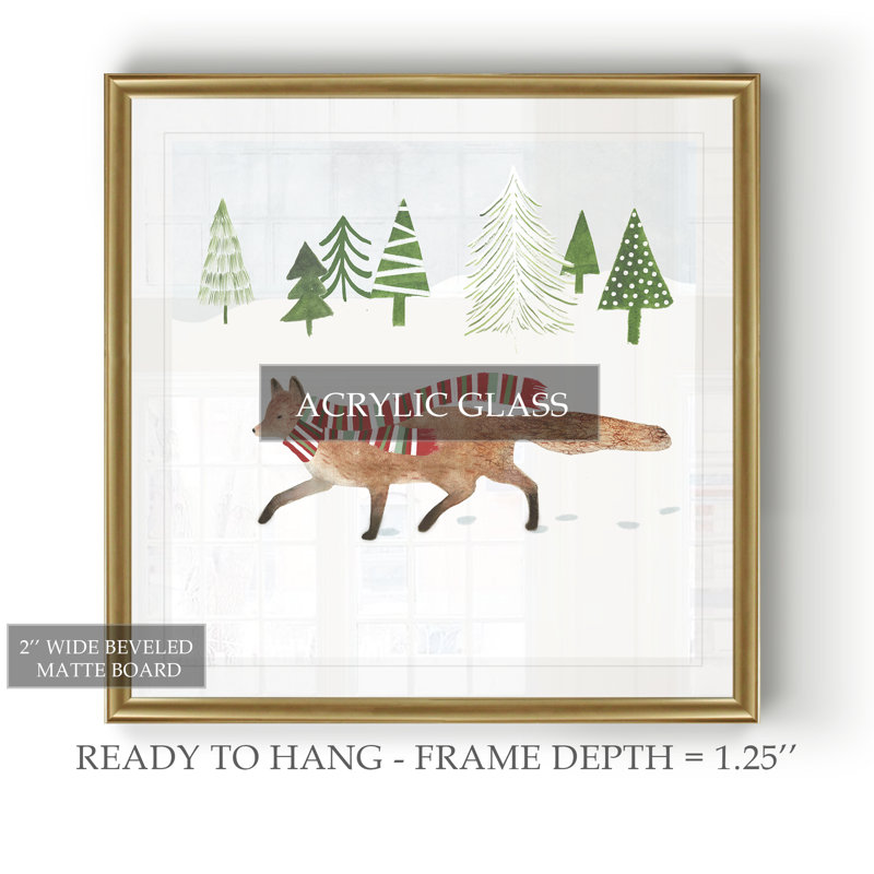 Bois de noël ii», reproduction d’art, H 30,5 po x l 30,5 po x P 1,5 po, Cadre doré